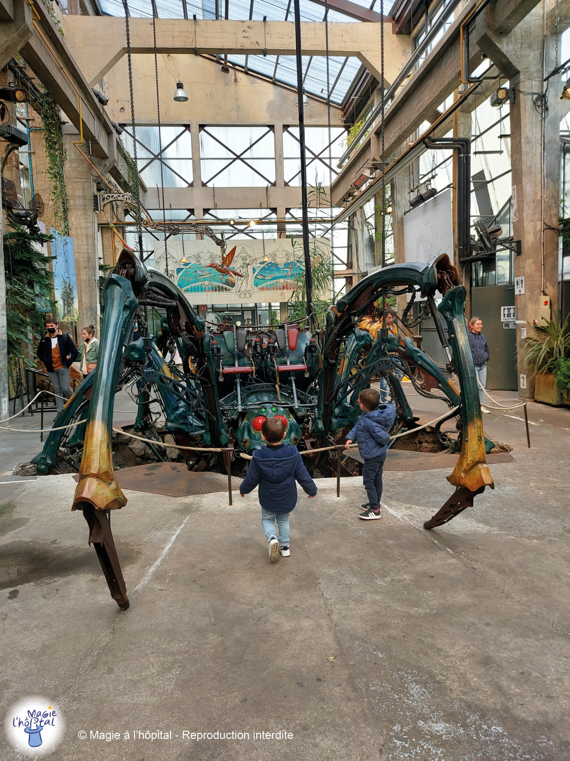 Machines de l'ile Nantes éléphant association Magie à l'hôpital